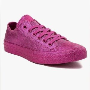 Converse Pink Glitter Monochrome Fuchsia Chuck Taylor Sneakers